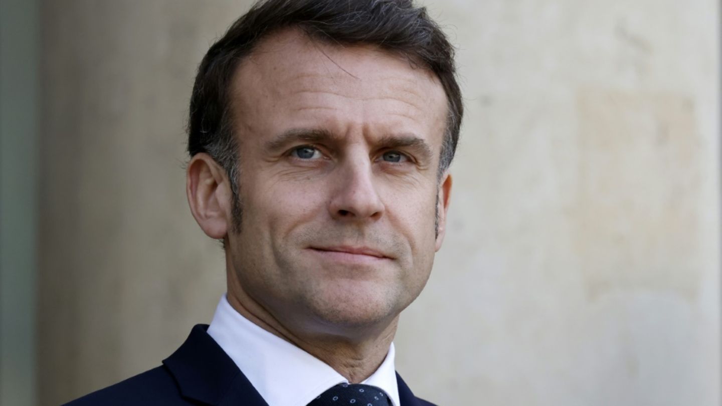 Macron bei dem Ukraine-Treffen am Montag