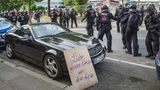 G20-Protestaktion in der Budapester Straße in St. Pauli