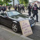 G20-Protestaktion in der Budapester Straße in St. Pauli