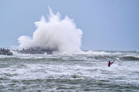 Sturmwelle an Nordsee