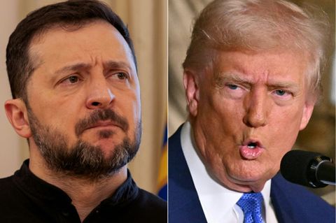 Selenksyj (l.) und Trump