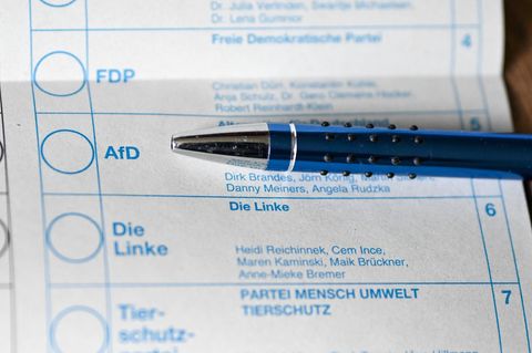 Wahlzettel zur Bundestagswahl