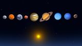 Planeten Alle Planeten des Sonnensystems als Grafik