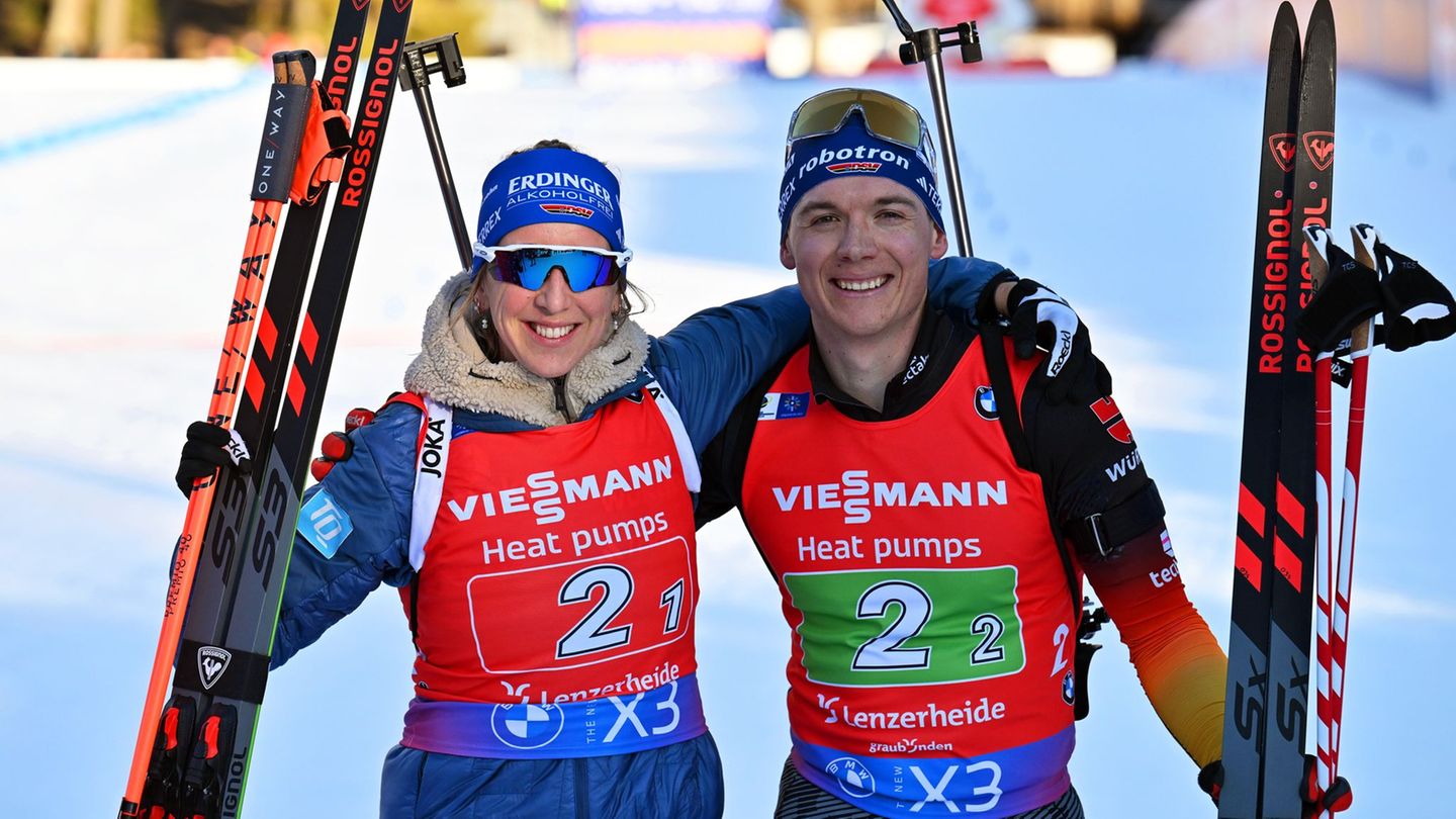 Biathlon in Lenzerheide: "Fantastisch gemacht": WM-Bronze für Preuß und Strelow