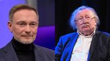 Christian Lindner (links) und Peter Sloterdijk waren lange Freunde. Als der FDP-Chef vor drei Jahren auf Sylt die Journalistin Franca Lehfeldt heiratete, hielt Sloterdijk noch die Festrede. Heute sagt er dazu: "Meine Meinung, dass es in Deutschland an Fürstenhochzeiten mangelt, habe ich damals öffentlich bekundet." Champagner, Austern, Wanderdüne: Damals war die Welt noch in Ordnung. Heute leidet Sloterdijk darunter, dass der eigensinnige Politiker einfach nie auf ihn hören wollte. Dass der Philosoph tatsächlich jemals geglaubt hat, dass es anders kommen könnte, sagt sehr viel über sein Denken aus