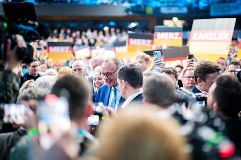 Friedrich Merz auf einer Wahlkampfveranstaltung