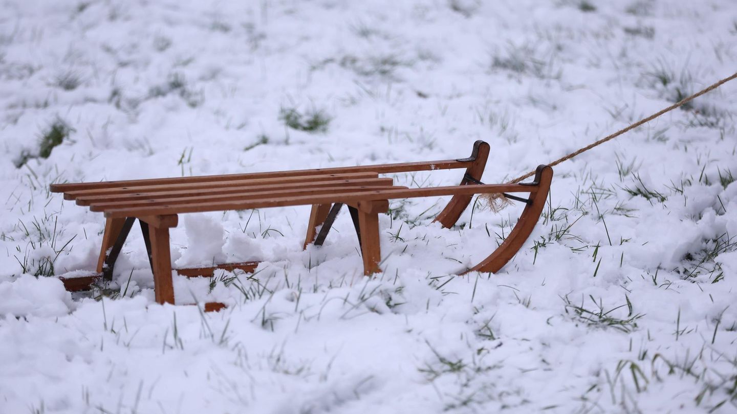 Schlitten im Schnee