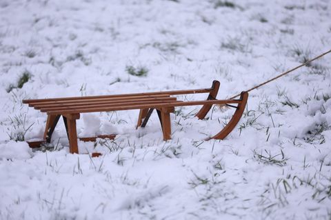 Schlitten im Schnee