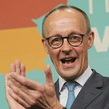 Friedrich Merz (CDU) auf der Bühne im Konrad-Adenauer-Haus