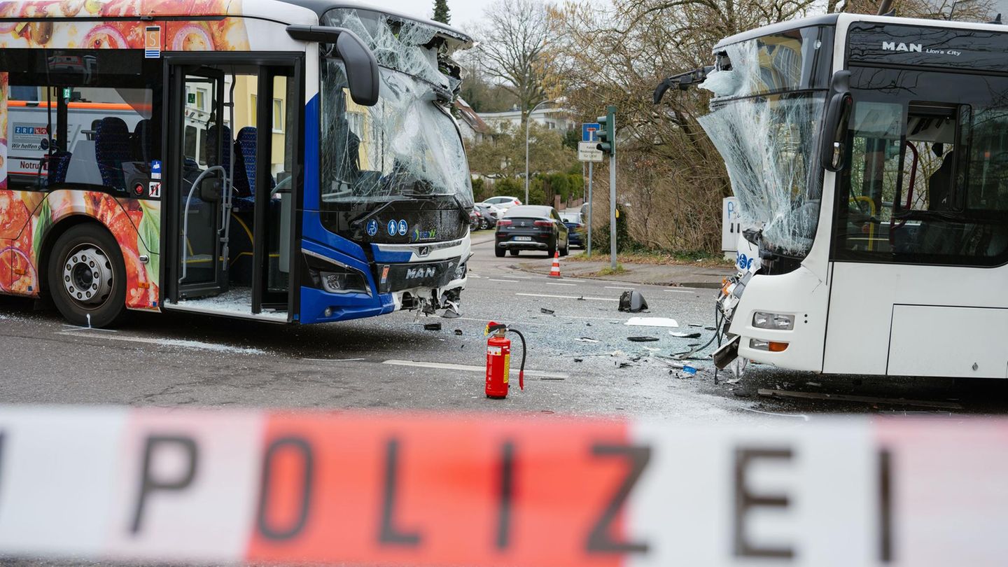 Der Unfallort in Saarbrücken wurde abgesperrt