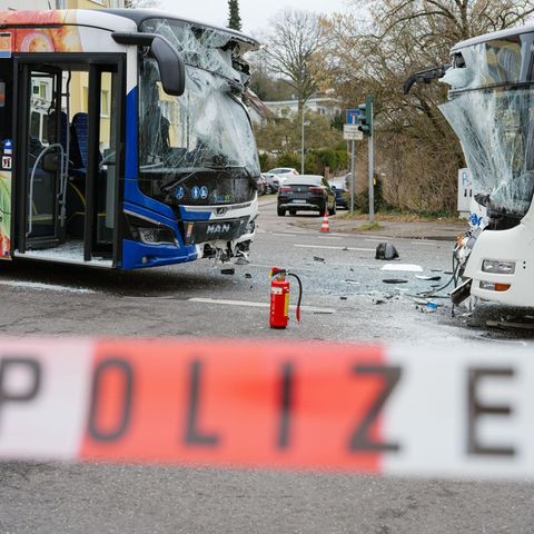 Der Unfallort in Saarbrücken wurde abgesperrt