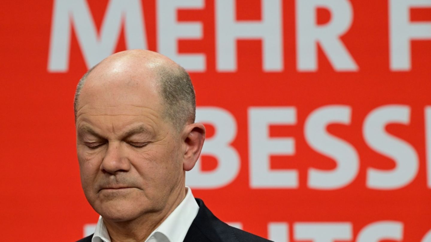 Scholz am Wahlabend