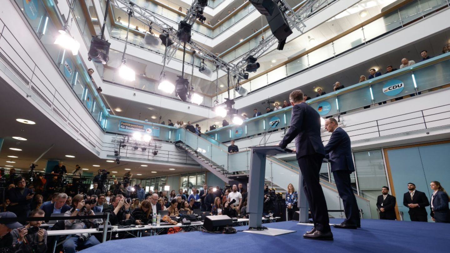 Merz vor Presse in CDU-Zentrale