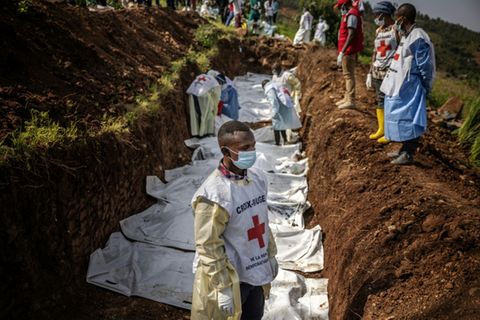 Massengrab in Goma