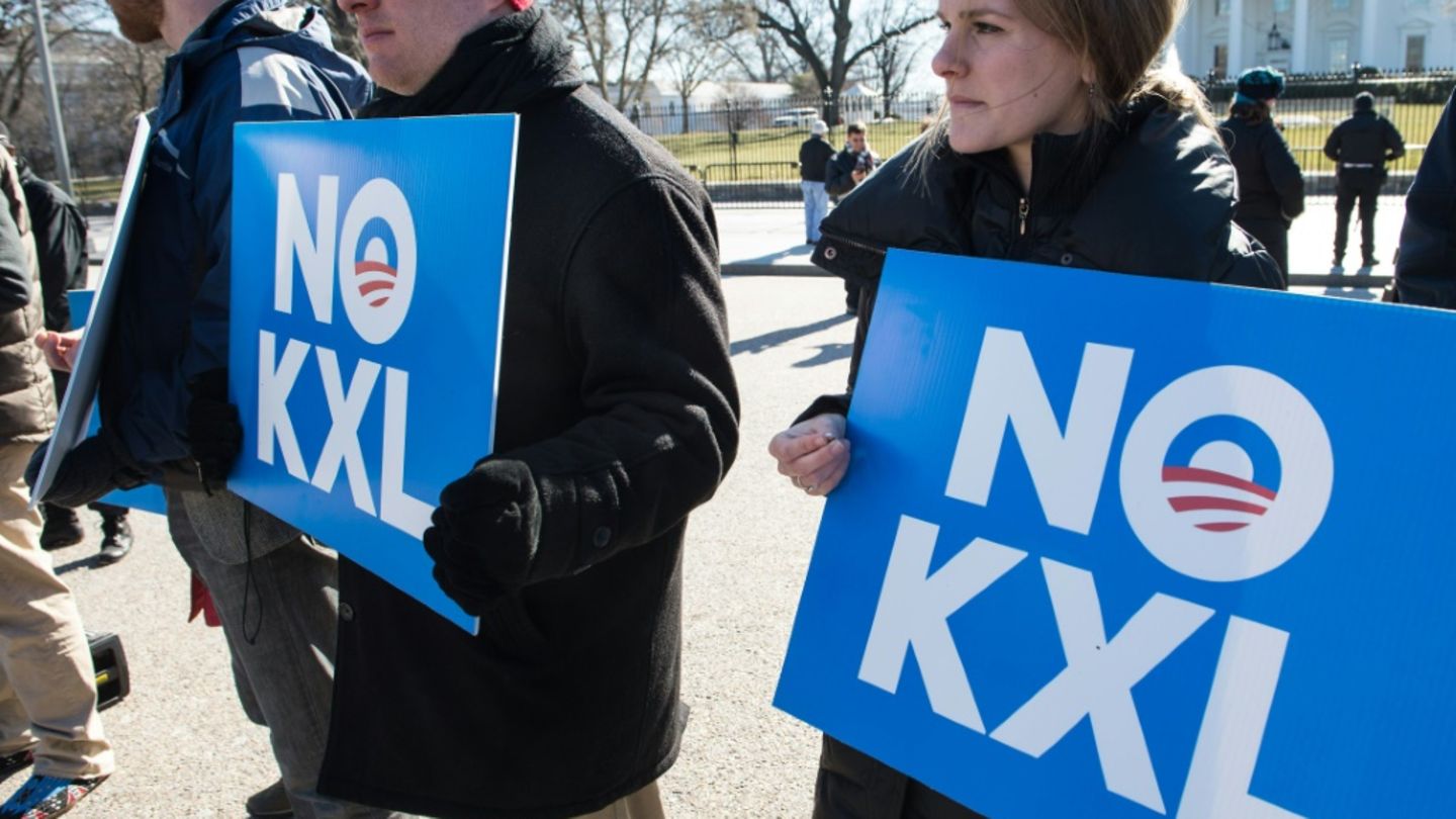Proteste gegen Keystone XL in 2015 in Washington