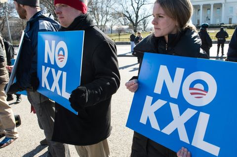 Proteste gegen Keystone XL in 2015 in Washington