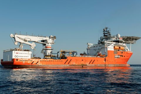 Undatiertes Foto eines Ocean-Infinity-Schiffs