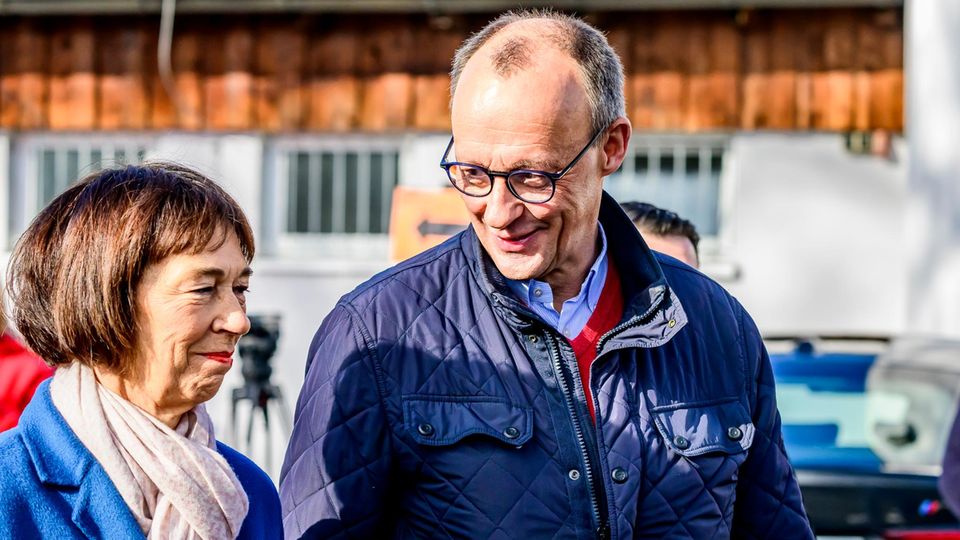 Charlotte und Friedrich Merz am Wahlsonntag