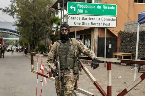 Ein Soldat der M23-Miliz Ende Januar in Goma