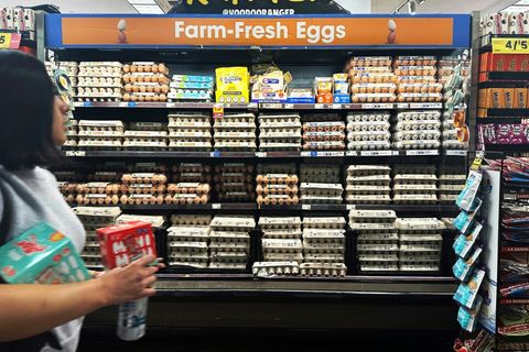 Eier in kalifornischem Supermarkt