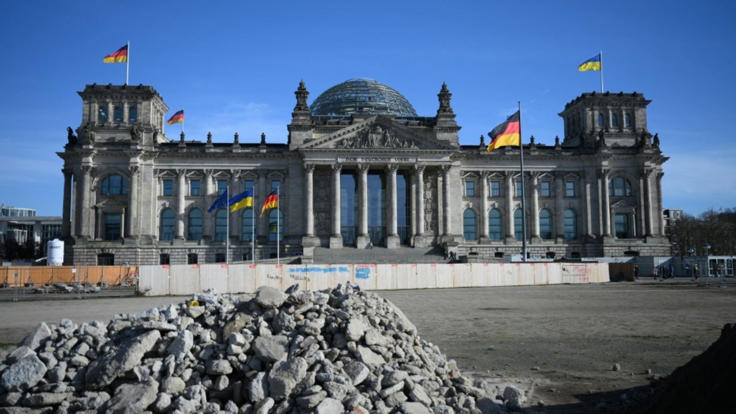 Baustelle vor Reichstagsgebäude