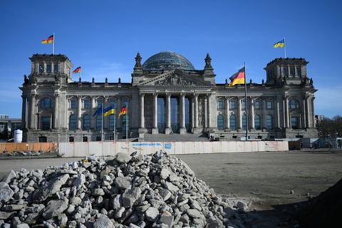 Baustelle vor Reichstagsgebäude