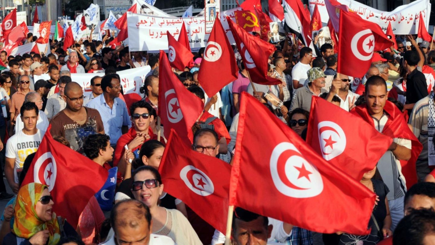Demonstranten in Tunis 2013