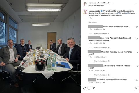 Foto: Die Spitzen von CDU und CSU