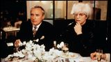 Bowie 1996 als Andy Warhol – in dem Film „Basquiat“ mit Dennis Hopper (l.)