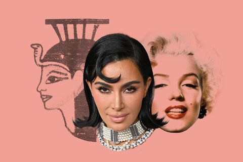 Schönheitsideale: Collage aus Kleopatra, Kim Kardashian und Marilyn Monroe