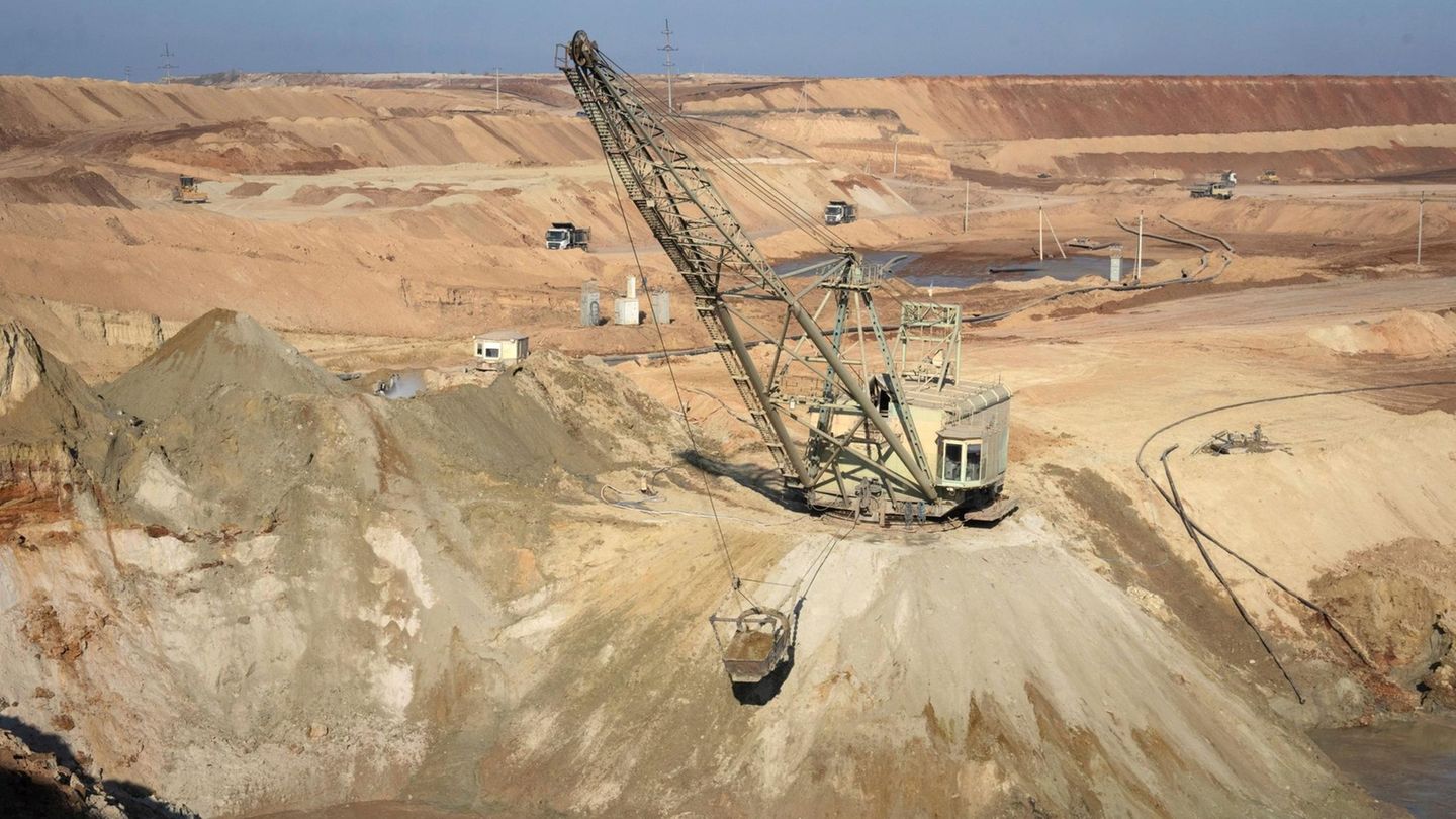 Tagebau in einer Schlucht in der Region Kirowohrad in der Ukraine