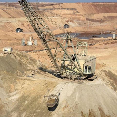 Tagebau in einer Schlucht in der Region Kirowohrad in der Ukraine