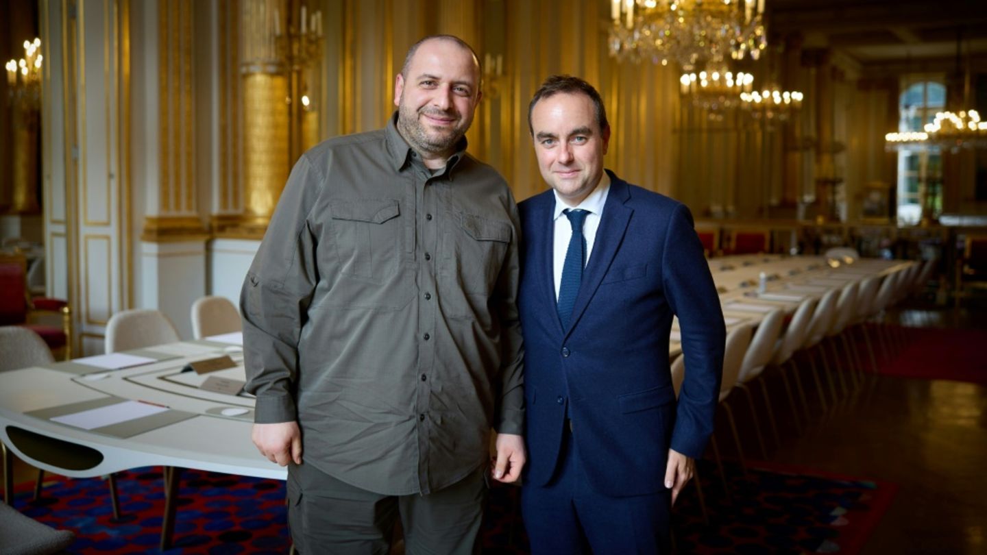 Sébastien Lecornu mit seinem ukrainischen Kollegen