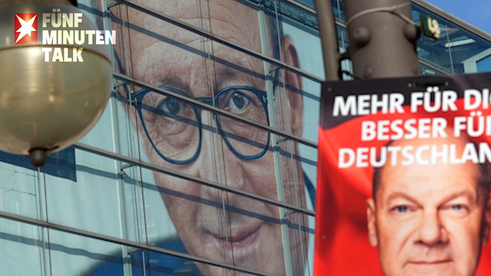 5-Minuten-Talk: Wie Scholz und Merz sich im Hintergrund beharken (Video)