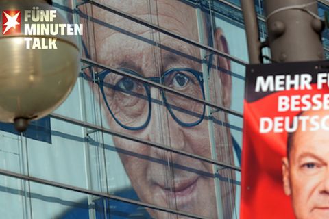 5-Minuten-Talk: Wie Scholz und Merz sich im Hintergrund beharken (Video)