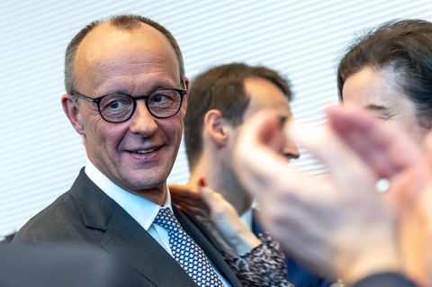 Während der ersten Fraktionssitzung der CDU/CSU nach der Bundestagswahl hatte Friedrich Merz sichtlich gute Laune. In den Sondierungsgesprächen mit der SPD dürfte das anders aussehen