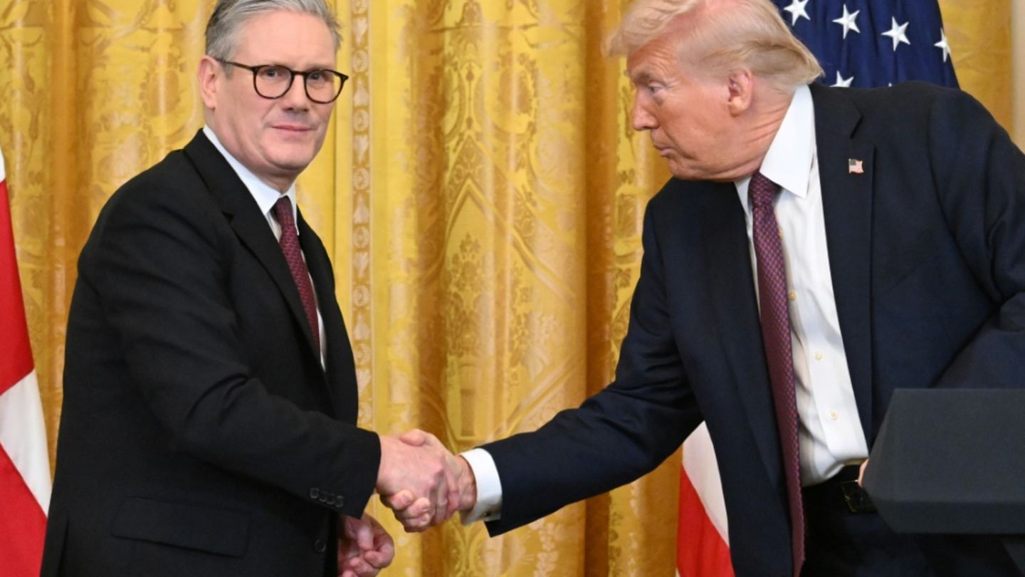 Starmer und Trump bei ihrer gemeinsamen Pressekonferenz