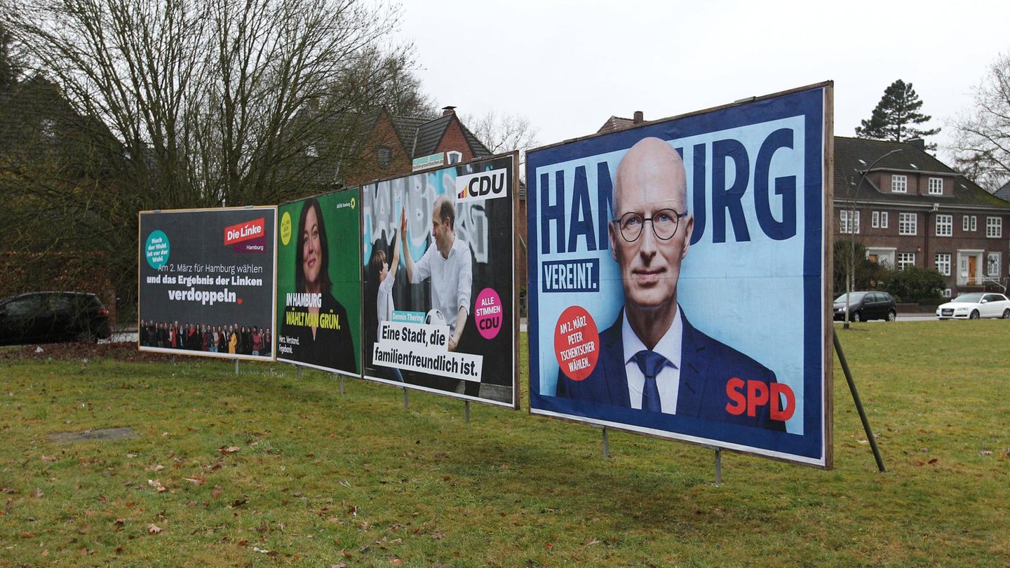 ZDF-Politbarometer: SPD laut Umfragen in Hamburg vorn, Grüne hinter CDU