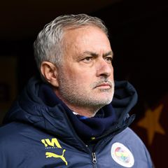 José Mourinho, Trainer von Fenerbahce Istanbul, beim Spiel gegen den Rivalen Galatasaray
