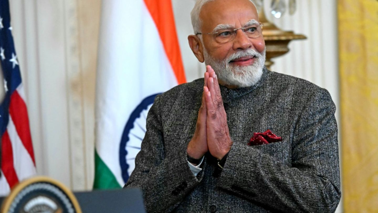 Indiens Regierungschef Narendra Modi am 13. Februar in Washington