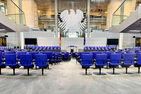 Plenarsaal Bundestag (Symbolbild Bundestagswahl)
