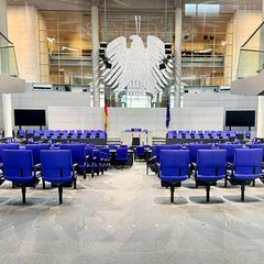 Plenarsaal Bundestag (Symbolbild Bundestagswahl)