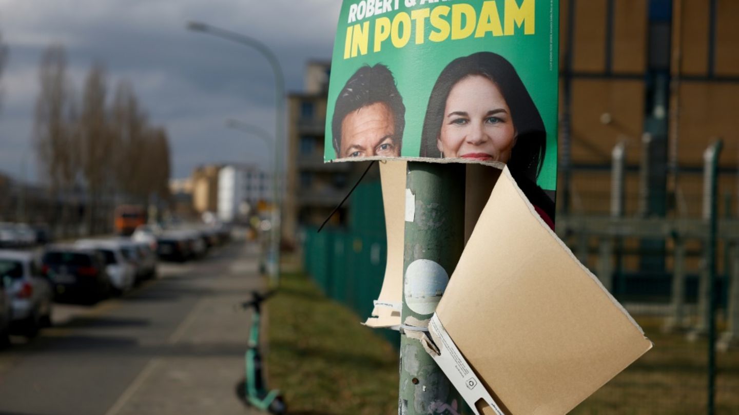 Kaputte Grünen-Wahlplakate