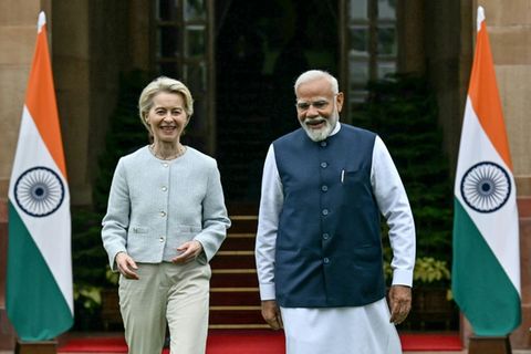 Von der Leyen und Modi in Neu Delhi