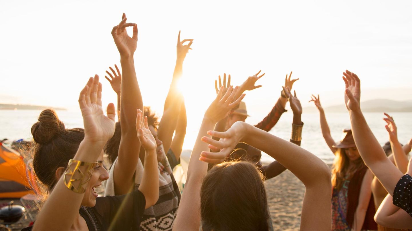 Ein Festival am Strand