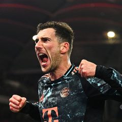 Leon Goretzka vom FC Bayern jubelt