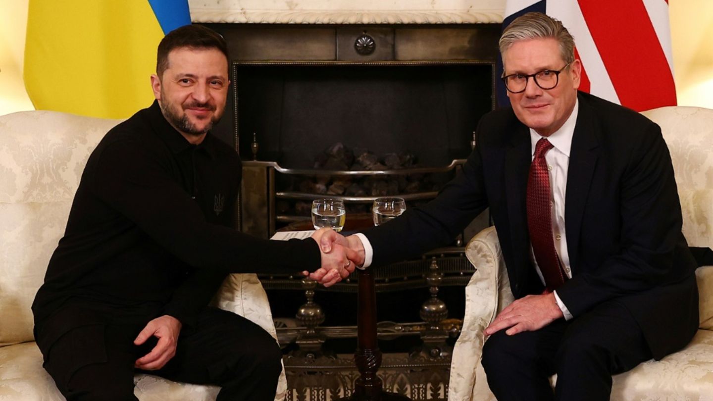Starmer (r.) und Selenskyj