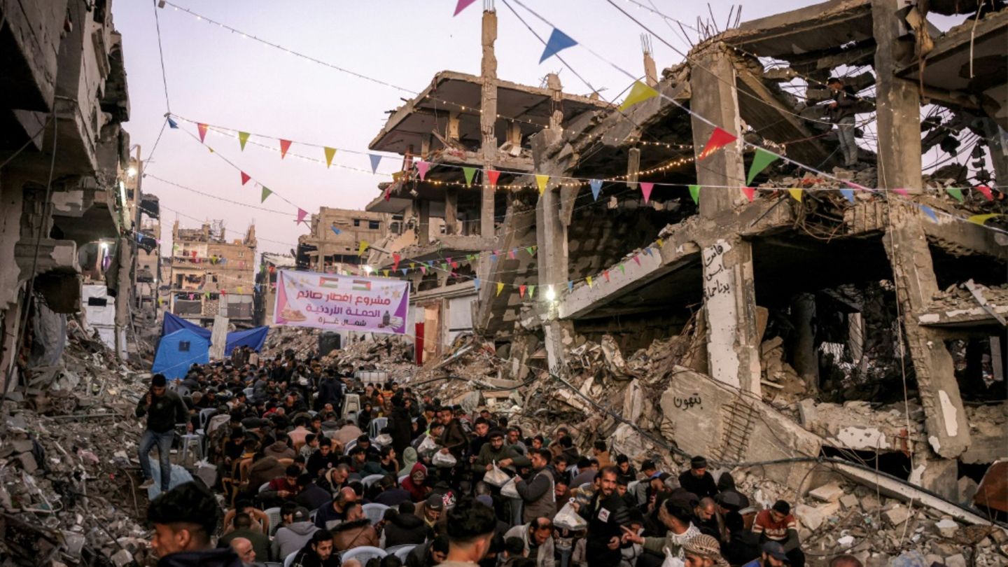 Fastenbrechen in Dschabalia im nördlichen Gazastreifen