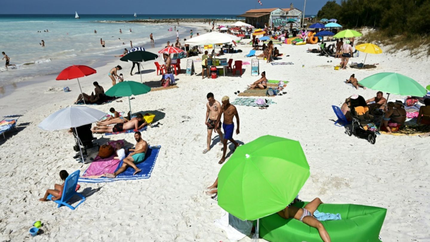 Urlaub an einem Strand in Italien