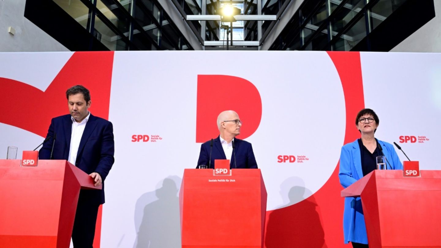 Lars Klingbeil, Peter Tschentscher und Saskia Esken